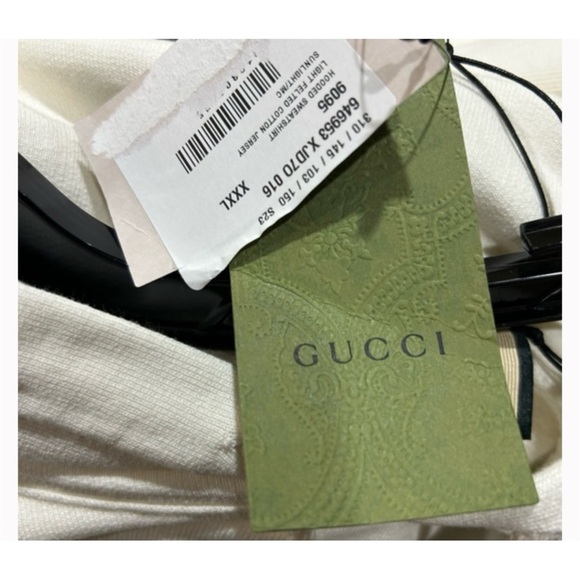Gucci FIRENZE 1921 cotton hoodie interlocking G/web stripe size XXXL - Picture 5 of 6